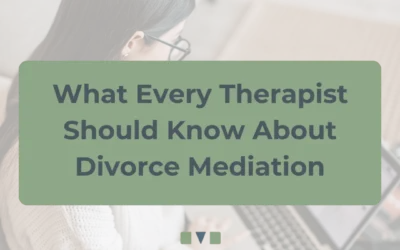 As a therapist supporting divorcing clients, have you explored how mediation could enhance their journey?